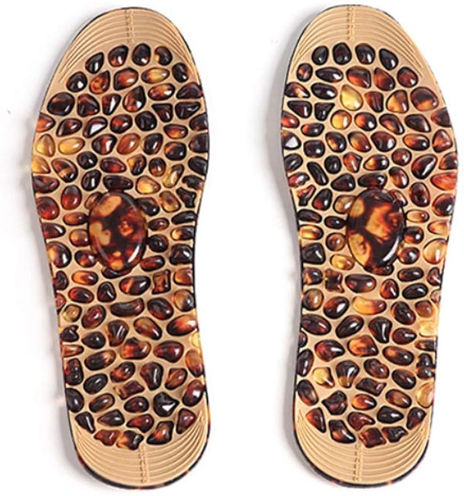 HJBH Foot Massage Insole, Soft Rubber Cobblestone Therapy Acupressure