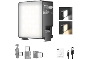 NEEWER Basics Bi Color Magnetic LED Camera Light Compatible with DJI OSMO Nano Action 3 4 5 Pro Cage AC009 PRO Pocket 3 Acces
