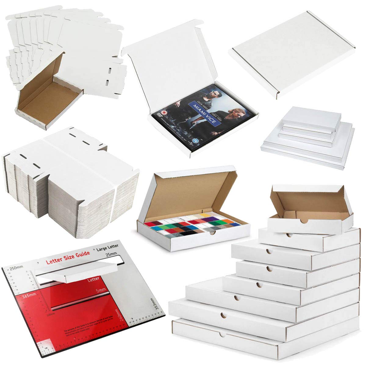 White PIP Cardboard Large Letter Postal Box Amazon Ebay Online Seller Royal Mail Friendly (C5 (228x164x24mm), Pack of 10)