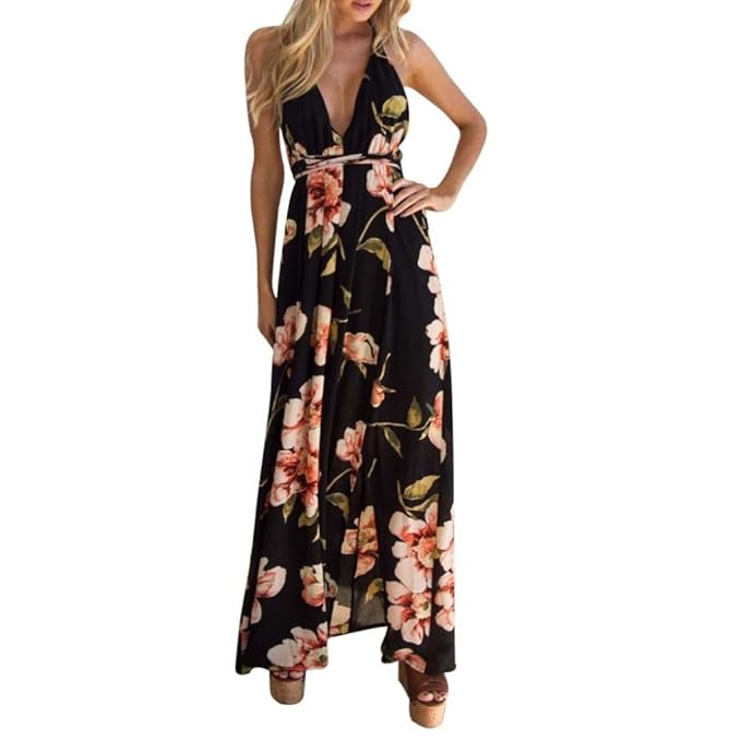 Homebaby® Boho Vestito Spiaggia Abiti Lunghi Donna Eleganti ...