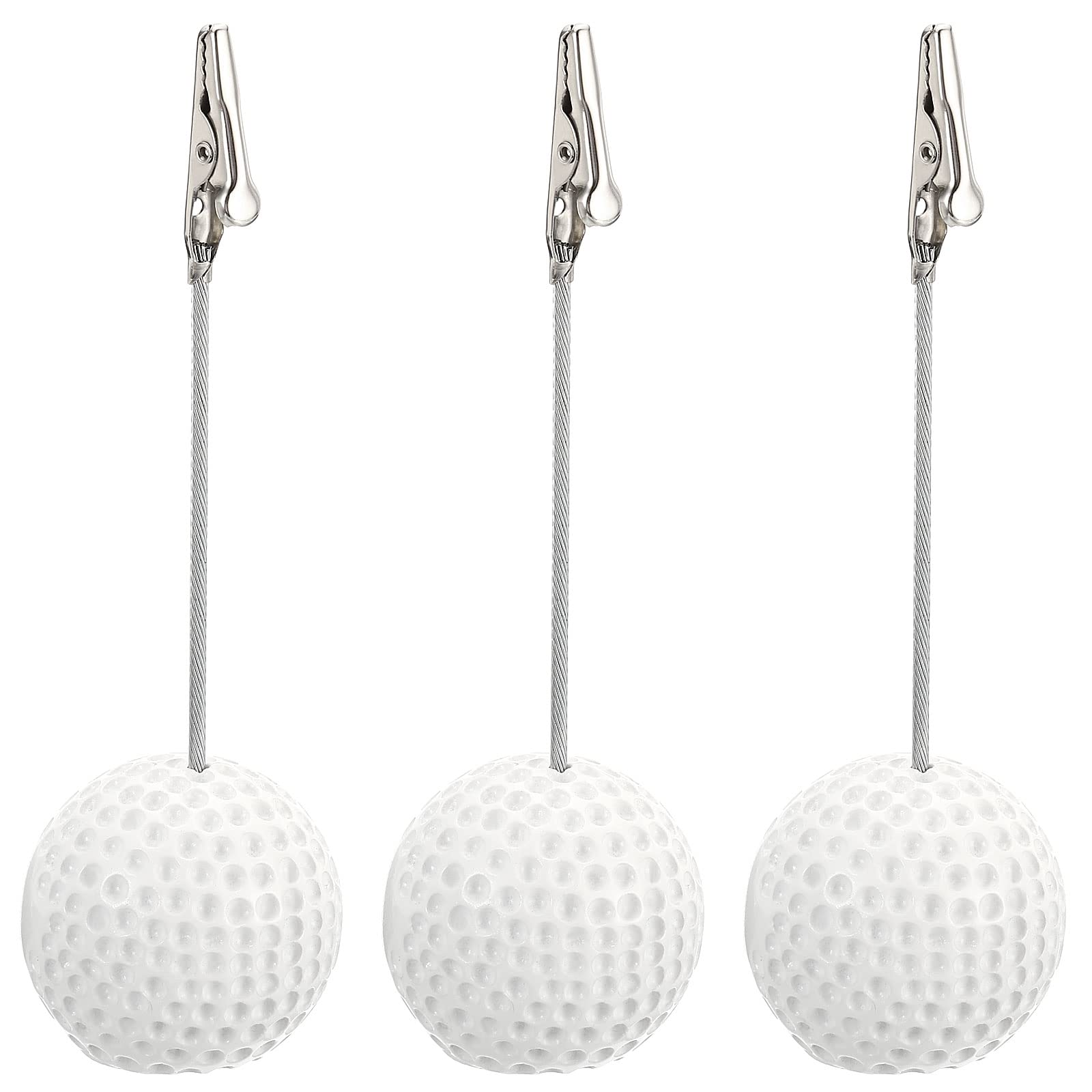 PATIKIL Place Card Holder, 3 Pack Memo Clip Holder Stand with Alligator Clasp Table Number Holders Golf Shape for Pictures Note Card Paper