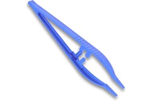 Eisco Labs - 5" Disposable Forceps - Precision Grip, Plastic Tweezers for Laboratory, Classroom, and Educational Use, Single 