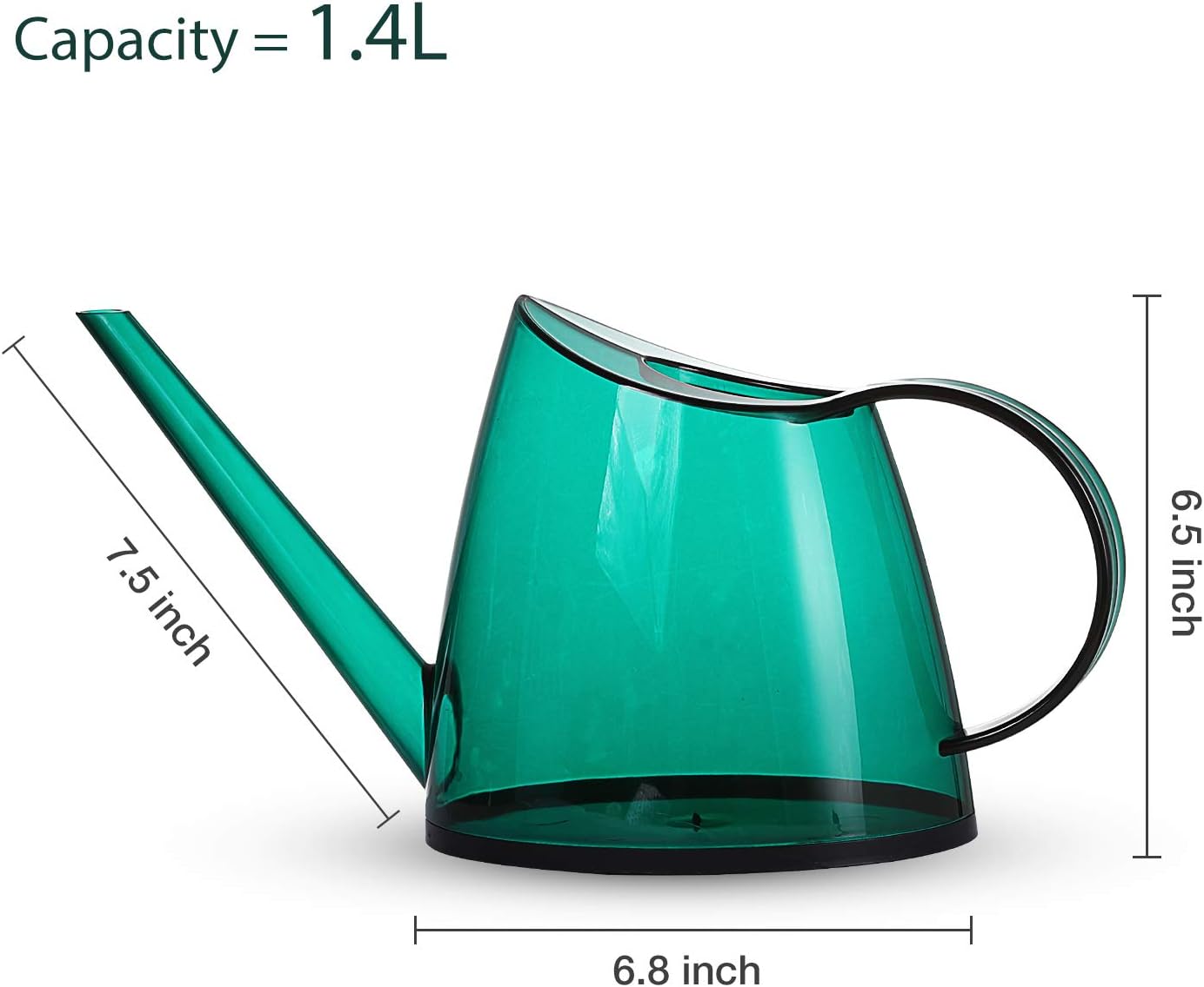 Watering Can, Transparent Long Spout Watering Kettle Nordic Style Garden Watering Pot for Indoor and Outdoor Watering Plants and Potted Flowers (1.4L, Green) : Garden & Outdoor
