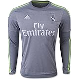 Amazon Com Adidas Real Madrid Cf Away Long Sleeve Jersey Black Clothing