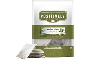 Organic Positively Tea Company, Yerba Mate Tea Bags (Unsmoked), 100 Count, Eco-Friendly Tea Bags, Non-GMO