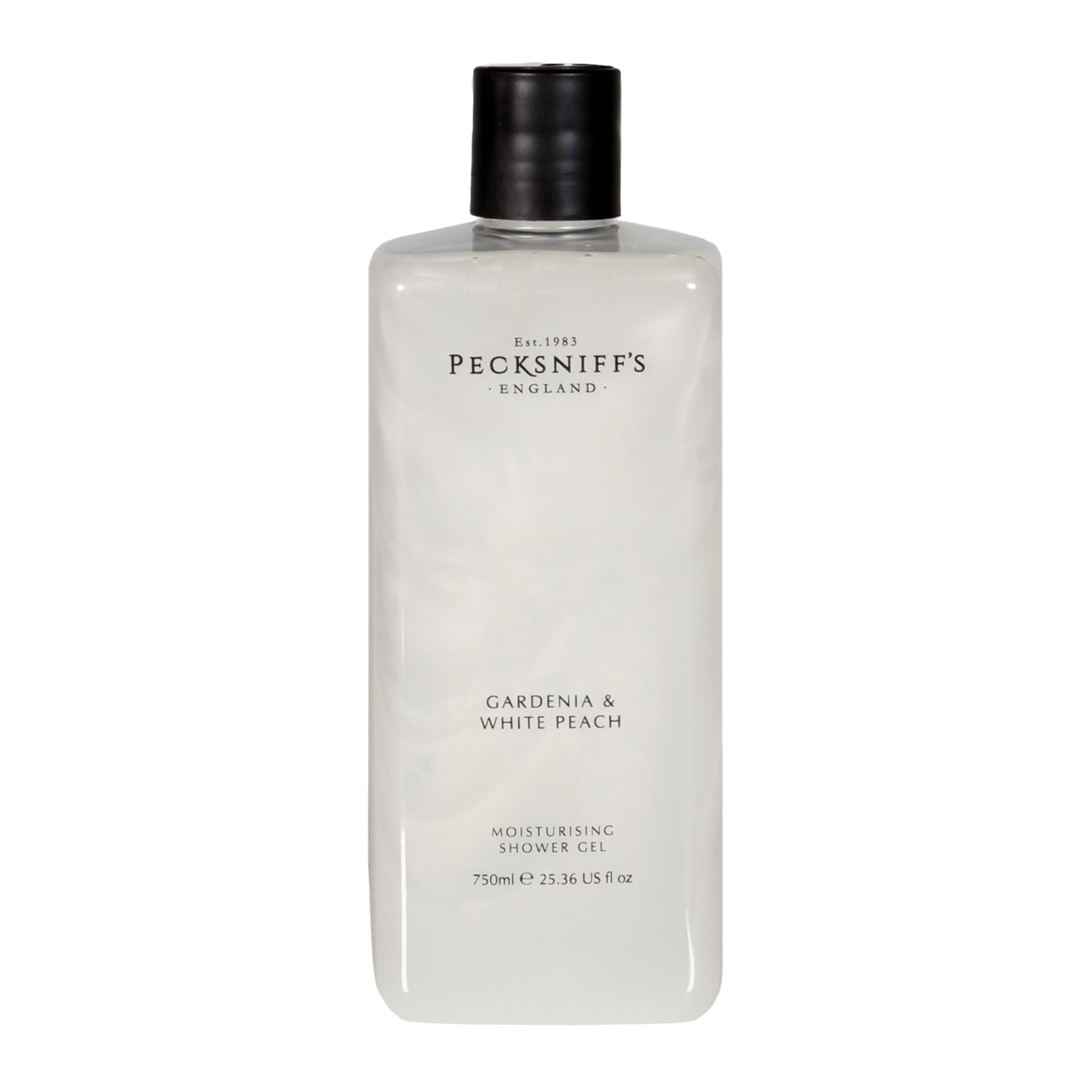 Moisturising Shower Gel - Liquid Body Wash for Soft Skin, Natural, Revitalising for Men and Women, Hydrates and Moisturises, Cruelty Free, Gift of Luxury (Gardenia & White Peach) (750ml) - Pecksniff’s