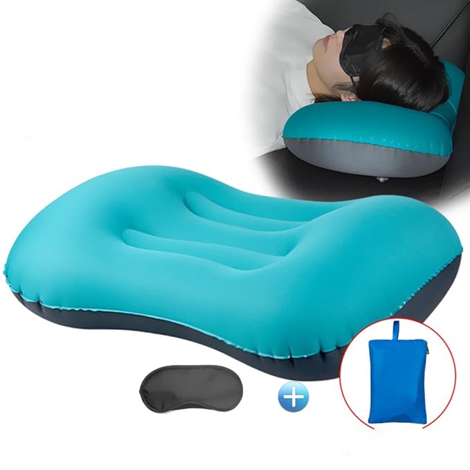 Aufblasbares Camping Kissen Strandkissen Nackenkissen Reisekissen Sitzkissen Vielseitig einsetzbar Wie für Camping, Garten, S