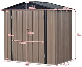 DT Metal Garden Shed Outdoor Storage Utility Tool Shed with Lock 4x6 FT view 8