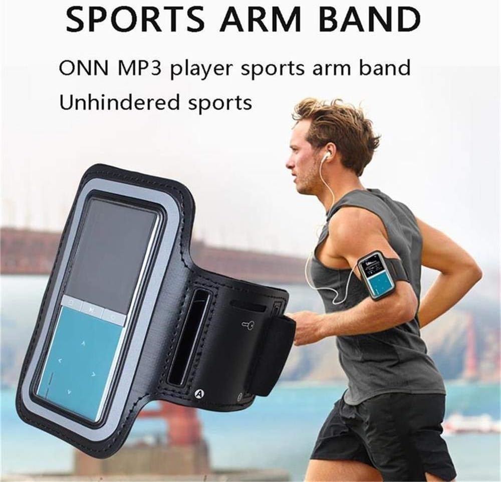 DeeFec Sports Wrist Armband for MP3 Players, Scratch Resistant with Sweatproof and Breathable MP3 Player Armbands,Suitable for Your Workout, Key Pocket and Earphone Hole - Black: GPS & Navigation