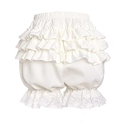 Vibsion Womens Lolita Bloomers Maid Ruffles Pumpkin