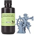 ELEGOO ABS-Like Plant-Based 3D Printer Resin with Low Odor and High Precision, 405nm UV Resin, and Quick Curing for Mars Saturn Jupiter MSLA DLP LCD 3D Printing - Grey 500g