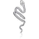 PRAYMOS 925 Sterling Silver Snake/Shark Rings Adjustable Open Ring for Women with Jewelry Box Size 7-9