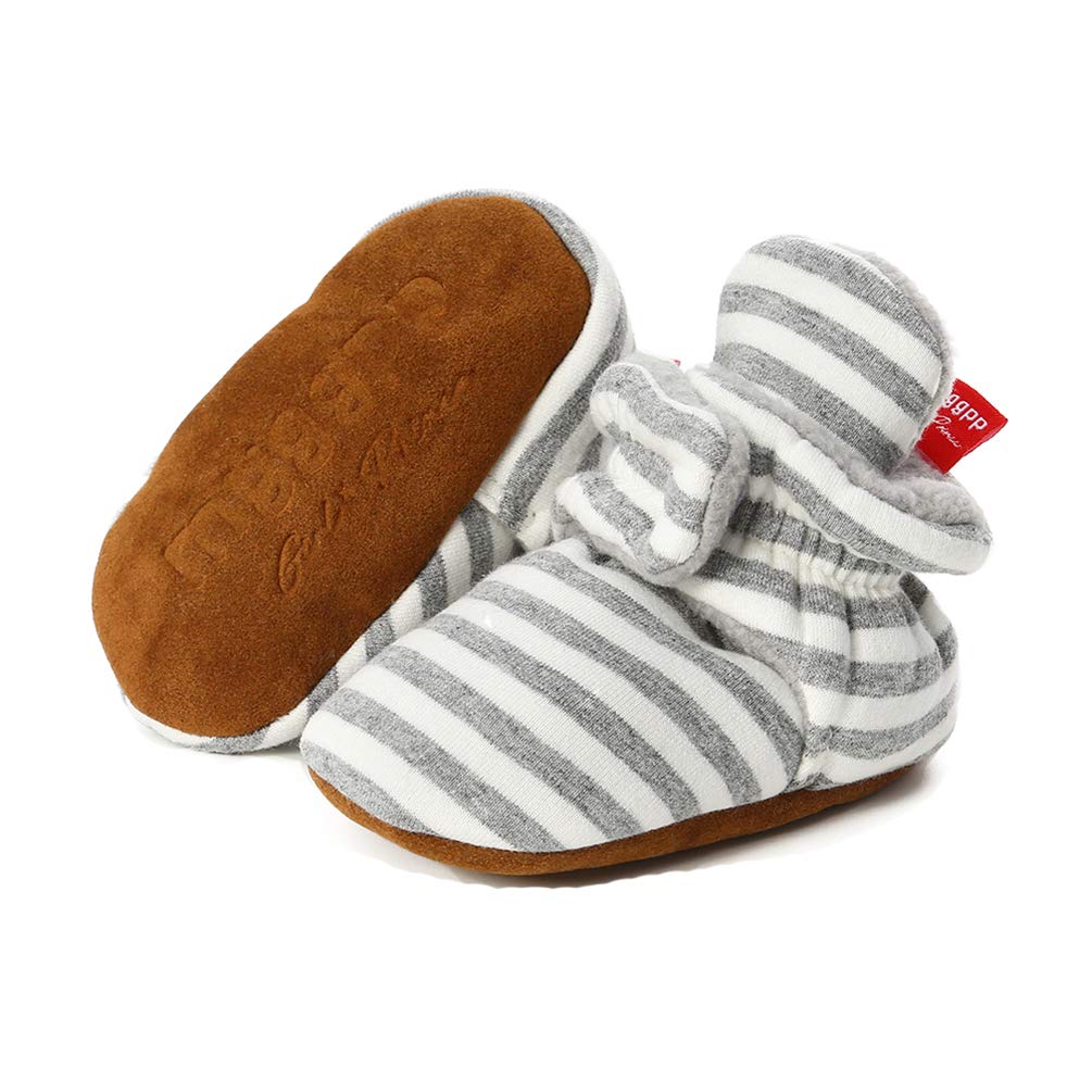 Newborn Cozie Fleece Bootie Unisex Infant Toddler Slippers Crib Shoes Warm Boots with Non Skid