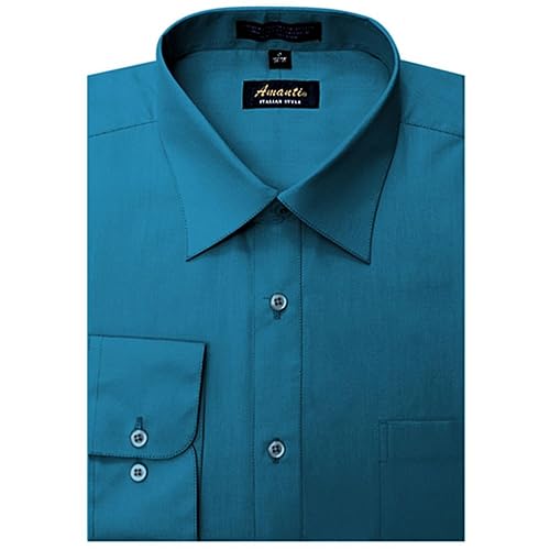 Amanti Ocean Blue Colored Men's Dress Shirt Long Sleeve Classic 17.5-32/33 in Kenya | Whizz Shirts Amanti Ocean Blue Colored Men's Dress Shirt Long Sleeve Classic 17.5-32/33 in Kenya | Whizz Shirts