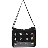 Crossbody Ita Bag Shoulder Bag Kawaii Purses and Handbags Pin Display Canvas for Anime Pins Display
