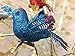 Bird Ornaments Clip-Ons - Set of 12 Includes 3 Each of Red, Blue, Gold and Silver - Sequins and Glitter - Craft Accessories - Each is 3