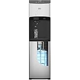 Brio 520 ICE Water Dispenser for 5 Gallon Bottle | Bullet Ice Maker Bottom Load Cooler | UV Self Cleaning, LED Touch Display with Digital Clock, Night Light, Child Safety Lock | 2X Fast Dispense