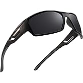 PUKCLAR Sports Polarized Sunglasses for Men Women Driving Sunglasses Cycling Running Fishing Goggles Unbreakable Frame