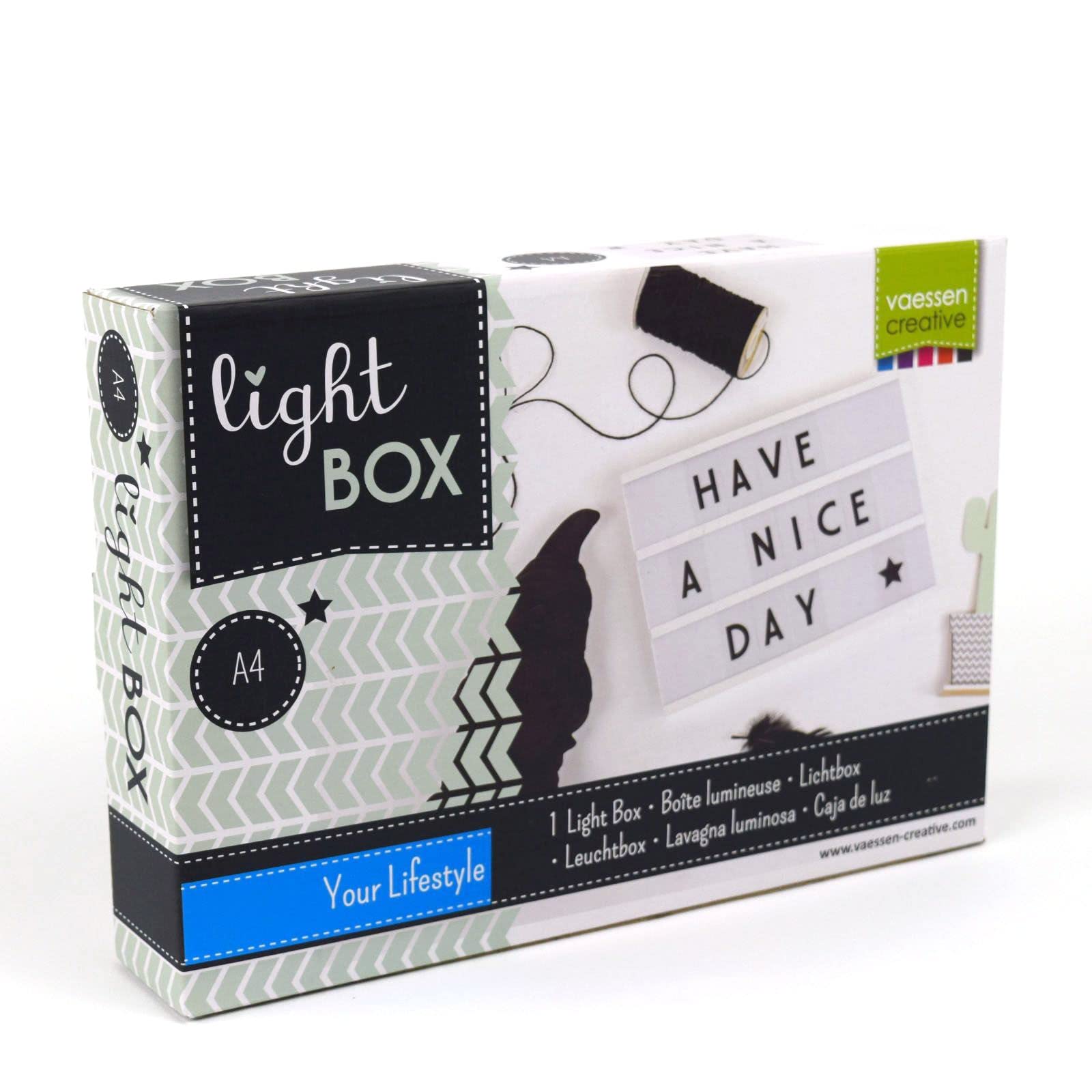 Vaessen Creative A4 Size Light Box Including 85 Symbols, White