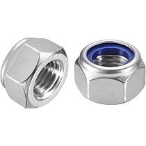 Uxcell M4 Stainless Steel Nylon Lock Nuts - Pack Of 10 For DIY & Repairs