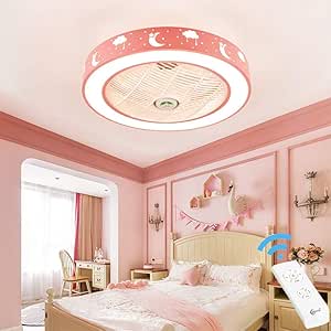 YjOffice Lamp Dormitorio Ventilador De Techo Luz Plafón Minimalista