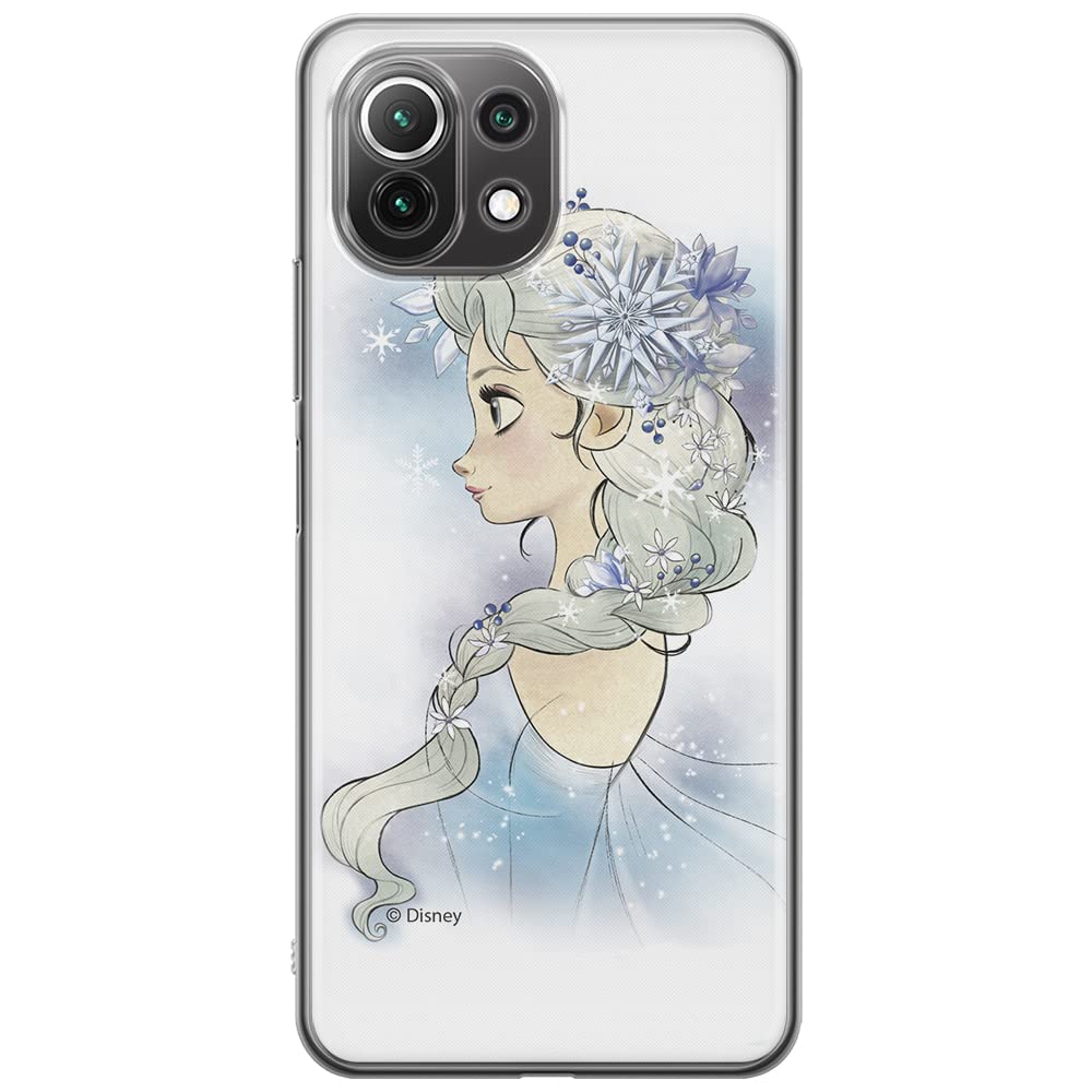 ERT GROUP mobile phone case for Xiaomi 11 Lite 4G/5G original and officially Licensed Disney pattern Elsa 010 adapted to the shape of the mobile phone, case made of TPU