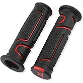 Cool Anti-Slip Dirt Bike Grips,ID 24mm 1" &amp; 22mm 7/8" Motorcycle Grips Kit with Two-Colour Design,Universal Handlebar Grip Dirt Bike Accessories for Most Motocross ATV (Red)