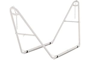 Homgava Universal 2-Person Hammock Stand, 660LBS Capacity,Heavy Duty Steel Hammock Stand, Fits 9.6-14ft Hammocks, Indoor and Outdoor Universal Hammock Stand,White