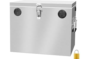 Peastorm Trailer RV Marine Battery Box - 12V Waterproof Stainless Steel Battery Relocation Kit for Boat, Trolling Motor, Kayak (Group 27)