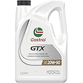 Castrol GTX 20W-50 Conventional Motor Oil, 5 Quarts