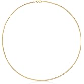 Ross-Simons Italian 2mm 18kt Gold Over Sterling Omega Necklace