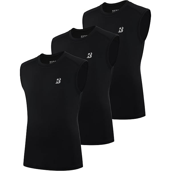 Amazon.com: Runhit 3 Pack Boys Compression Shirt Sleeveless Kids Athletic  Black Tank Top Youth Quick Dry Undershirt for Basketball XS : Clothing,  Shoes \u0026 Jewelry