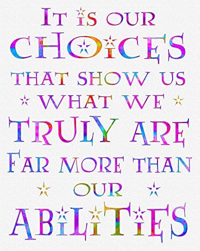 8x10" Choices Abilities Print. Great gift item for Harry Potter fans! Vibrant