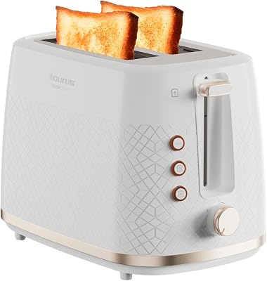 – Grille-pain Fusion Crunch| 2 fentes courtes| 7 niveaux de grillage| 3 fonctions : annulation, réchauffage, décongélation| Centrage automatique| Plateau ramasse-miettes| 800 W