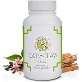 Green Dragon Botanicals Cat&rsquo;s Claw (Uncaria Tomentosa) Vine Bark 500 mg &ndash; 100 Vegetarian Capsules &ndash; Wild Harvested Herbal Supplement
