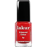 LONDONTOWN lakur Nail Polish - Chip-Resistant, Non-Toxic, Conditions & Hydrates Nails Glossy Vibrant Red, Londoner Love, .40 fl oz