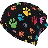 Skull Beanie Hat Baggy Slouchy Skull Chemo Beanies Cap Stretch Scarf Head Wrap Hip Hop Hats for Men Women Winter