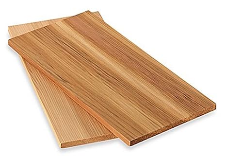 Räucherbretter aus Zedernholz 4 Stück (2x 2er Set) , ca 28 x 14 cm Grillbretter , iapyx®