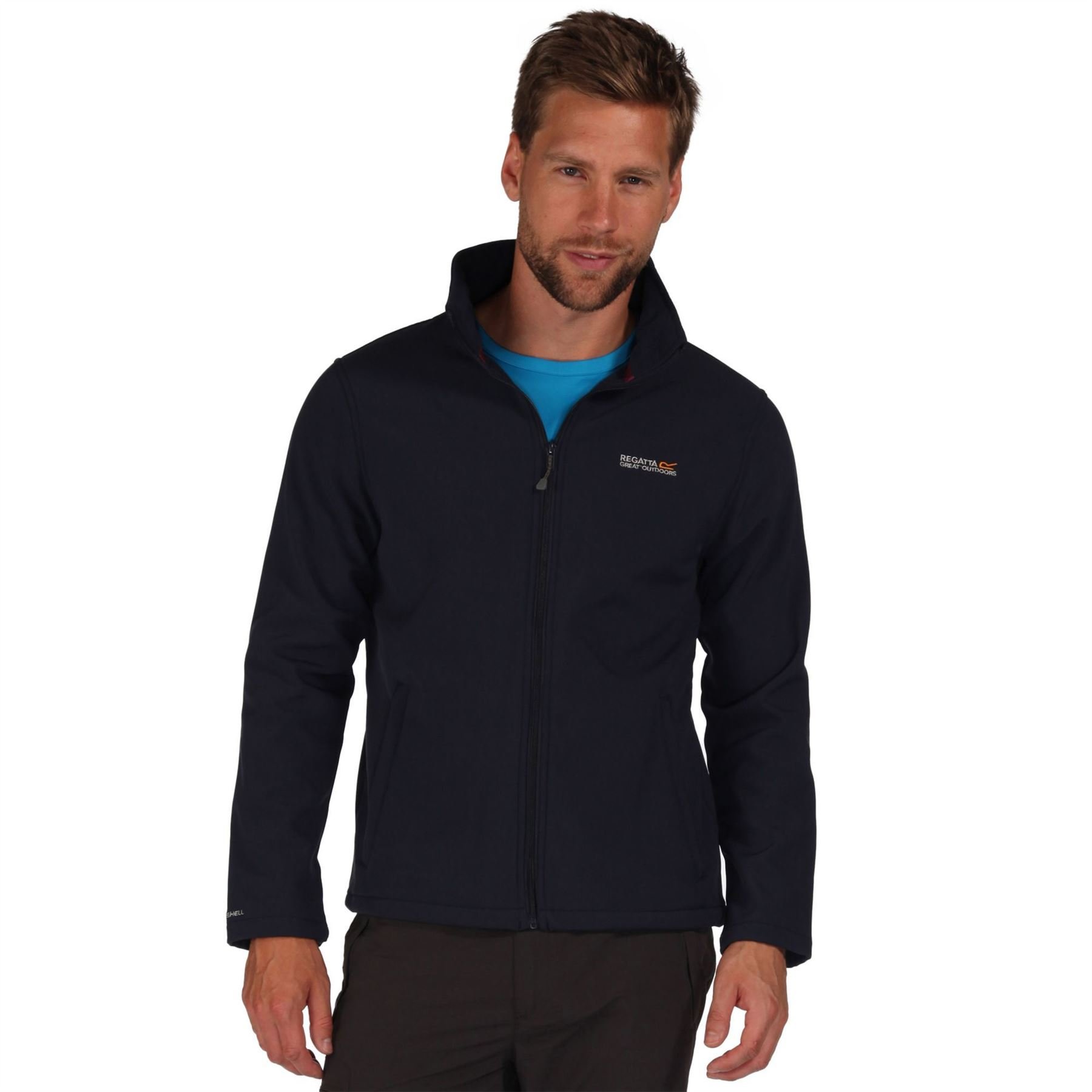 Regatta Water Repellent Cera III Men's Outdoor Softshell Jacket available in Navy/Navy - X-Large