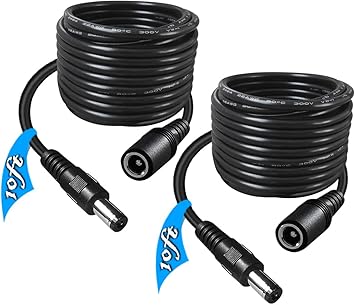 SIOCEN 5.5mm x 2.1mm Extension Cord, DC 