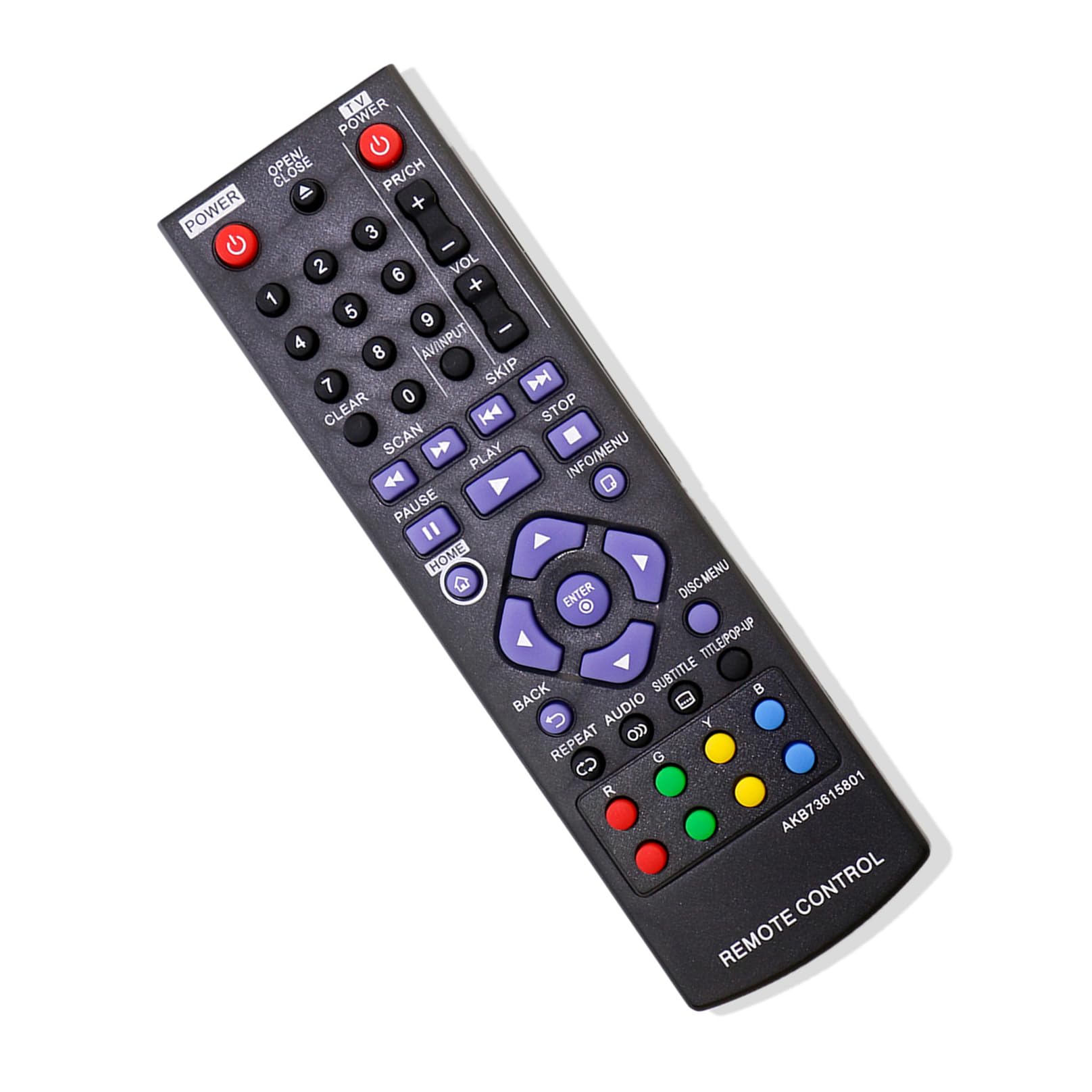 AKB73615801 Replacement Remote Control -VINABTY-fit for LG Blu-Ray Disc Player AKB73615801 remote control BP120 BP220 BP125 BP325 BP200 BP325N BP120P BP320 BP220N BP320N
