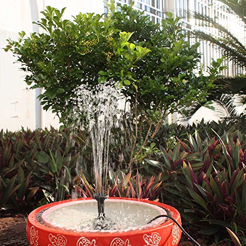 image for Solar Powered Fountain Pump, FOME 1.2W Free Standing Floating Design D