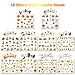 TailaiMei Thanksgiving Nail Decals Stickers, 20 Sheets Autumn Fall Leaves Self-Adhesive and Water Transfer Set - DIY Nail Art Tip Include Turkey/Maple/Pumpkin