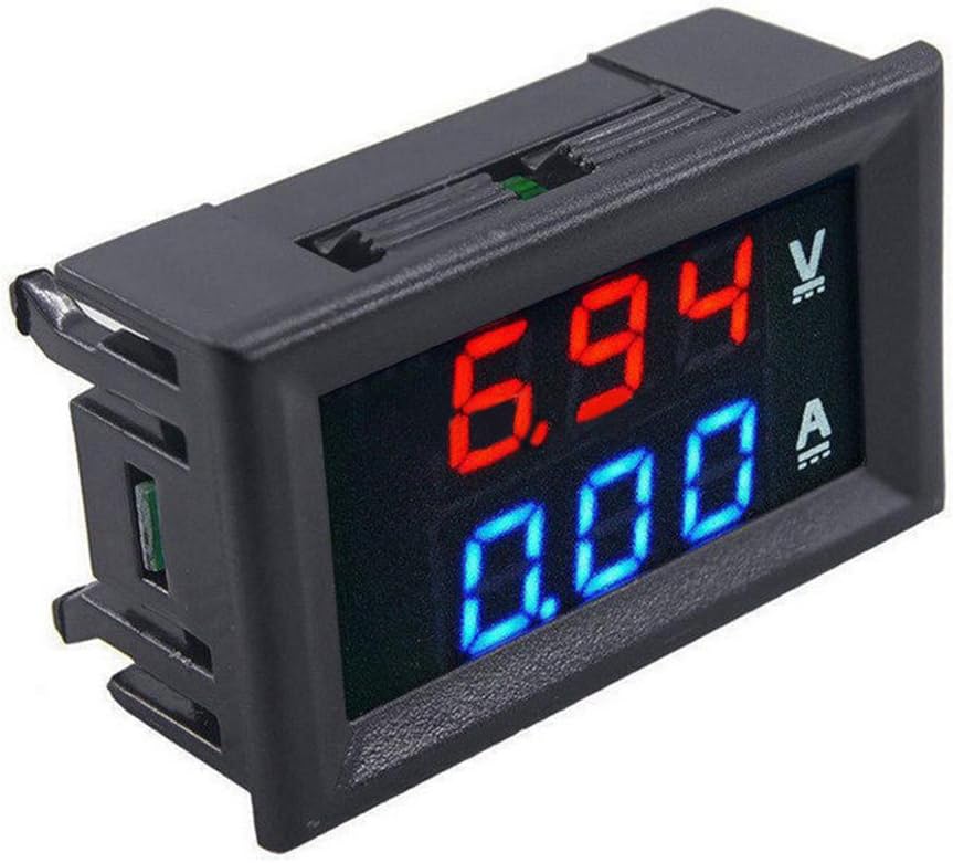DC 100V 10A 50A 100A Voltmeter Ammeter LED Dual Digital Volt Amp Meter Gauge (50A Voltmeter & Ammeter w/ 50A Current Shunt)