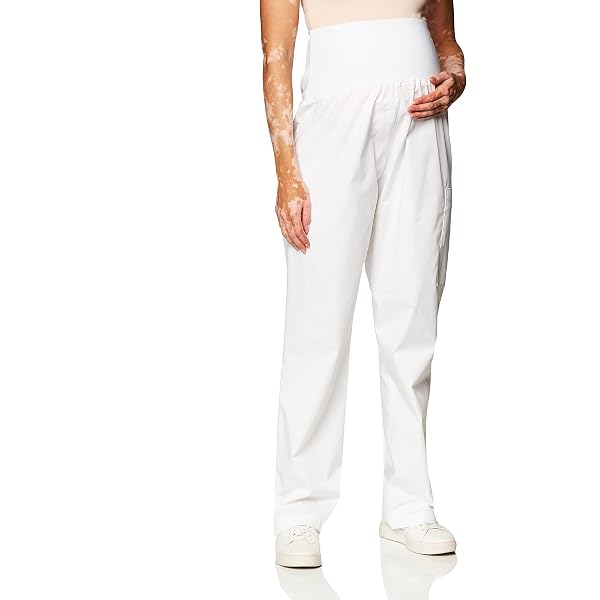 Pantaloni Cargo Donna WonderWink 501PWHITMDP – Bianco, Taglia M, Elasticizzati In Vita, Tasche Multiple, Uniformi Da Lavoro Infermieristiche