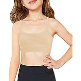 Haloumoning Girls Sports Training Bra Kids Athletic Adjustable Seamless Camis Dance Yoga Crop Tops 5-14 Years