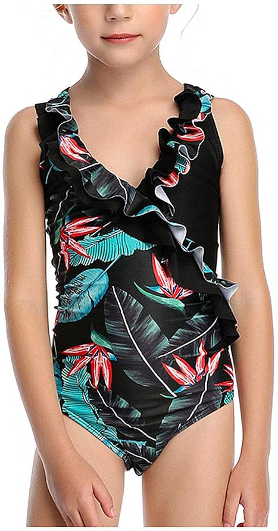 3-teiliger Bikini Für Mädchen Mit Rock - Süßer Badeanzug Mit Blumenmuster Für Strand & Pool