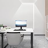 STERREN 76" Led Floor Lamp, 120W White Modern Free-Standing Lamp,9100LM Dimmable Full Spectrum Eye-Care Tall Reading Lamp for Study Room,Office,Meeting Room,4000K Natural Daylight