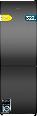 Frigorífico Combi 322L Bolero CoolMarket Combi 322i Dark D. 185,5cm de Alto, 59,5cm de Ancho, Tecnología Multi Airflow, HumidityFlex HUB, LED Interior