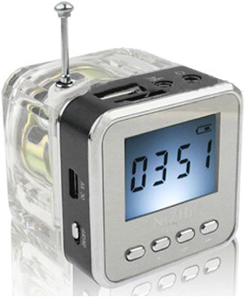 Haoponer Portable Mini Speaker Music USB SD/TF Card MP3 Player FM Radio for Computer TV Cell Phone Speaker Outdoor Travel (Black)